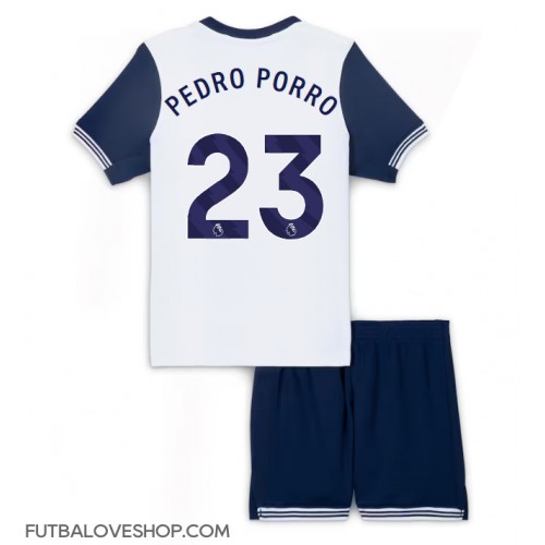 Dres Tottenham Hotspur Pedro Porro #23 Domáci pre deti 2024-25 Krátky Rukáv (+ trenírky)